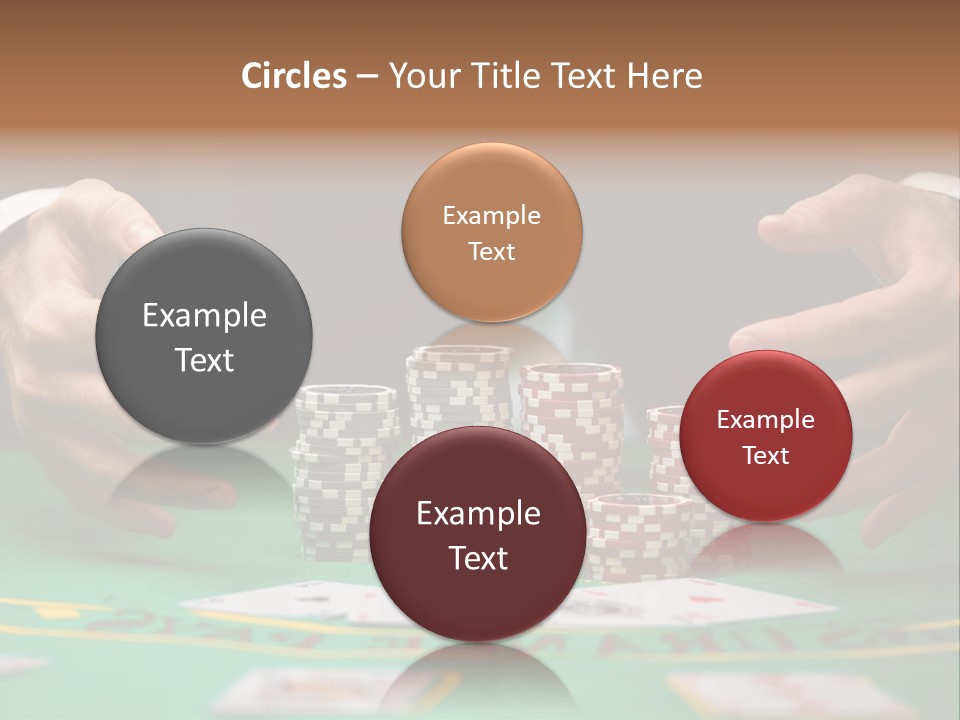 A Man In A Suit Is Playing Poker PowerPoint Template