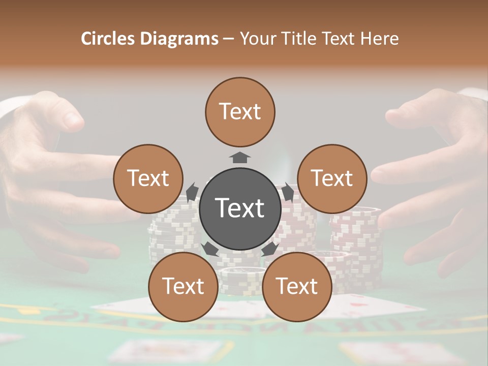 A Man In A Suit Is Playing Poker PowerPoint Template