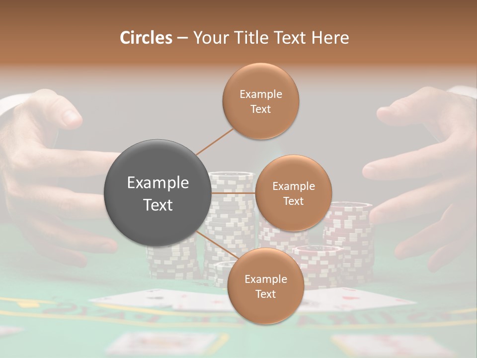 A Man In A Suit Is Playing Poker PowerPoint Template