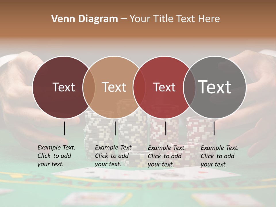 A Man In A Suit Is Playing Poker PowerPoint Template