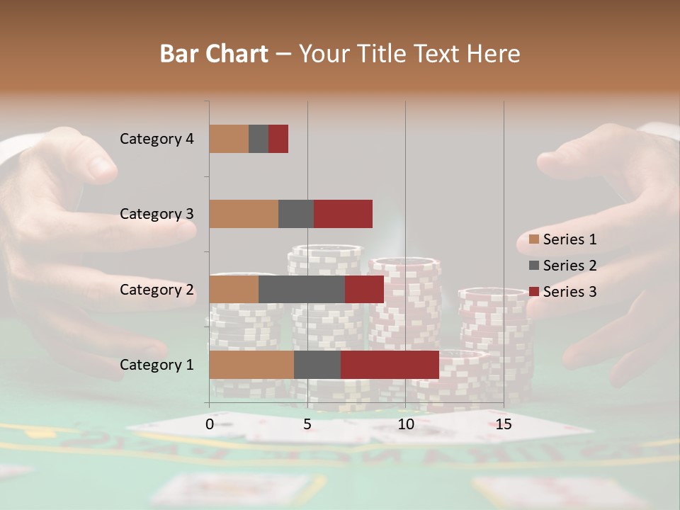 A Man In A Suit Is Playing Poker PowerPoint Template