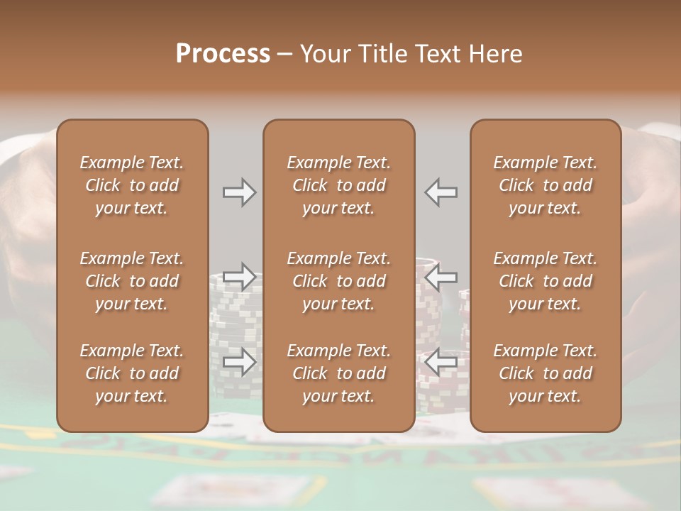 A Man In A Suit Is Playing Poker PowerPoint Template