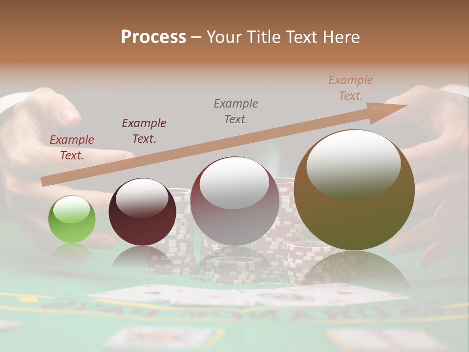 A Man In A Suit Is Playing Poker PowerPoint Template