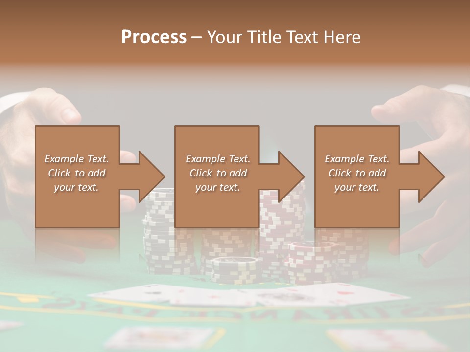 A Man In A Suit Is Playing Poker PowerPoint Template