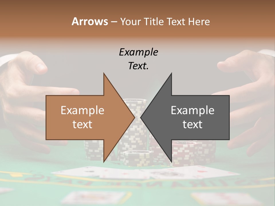 A Man In A Suit Is Playing Poker PowerPoint Template