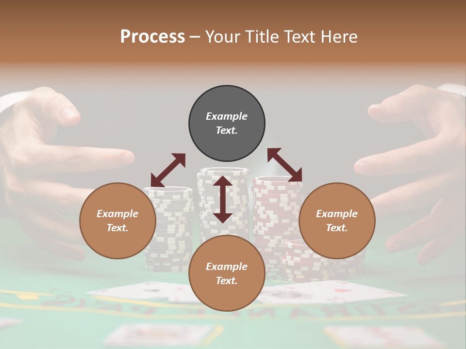 A Man In A Suit Is Playing Poker PowerPoint Template