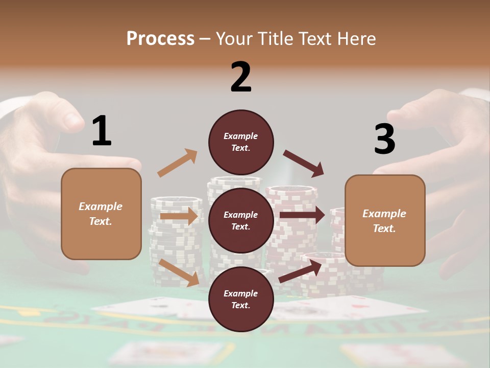 A Man In A Suit Is Playing Poker PowerPoint Template