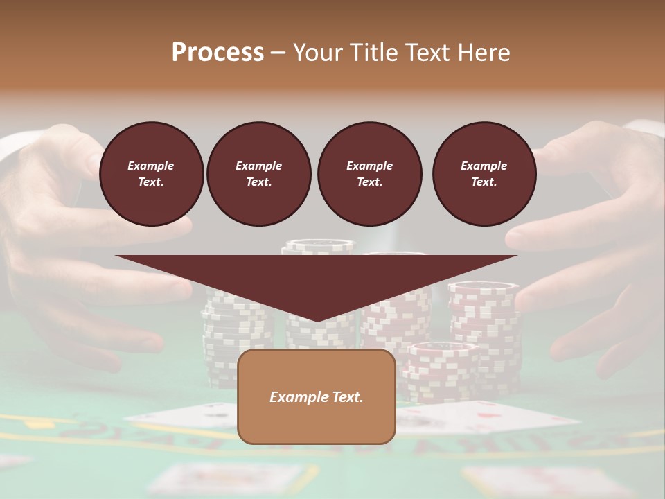 A Man In A Suit Is Playing Poker PowerPoint Template