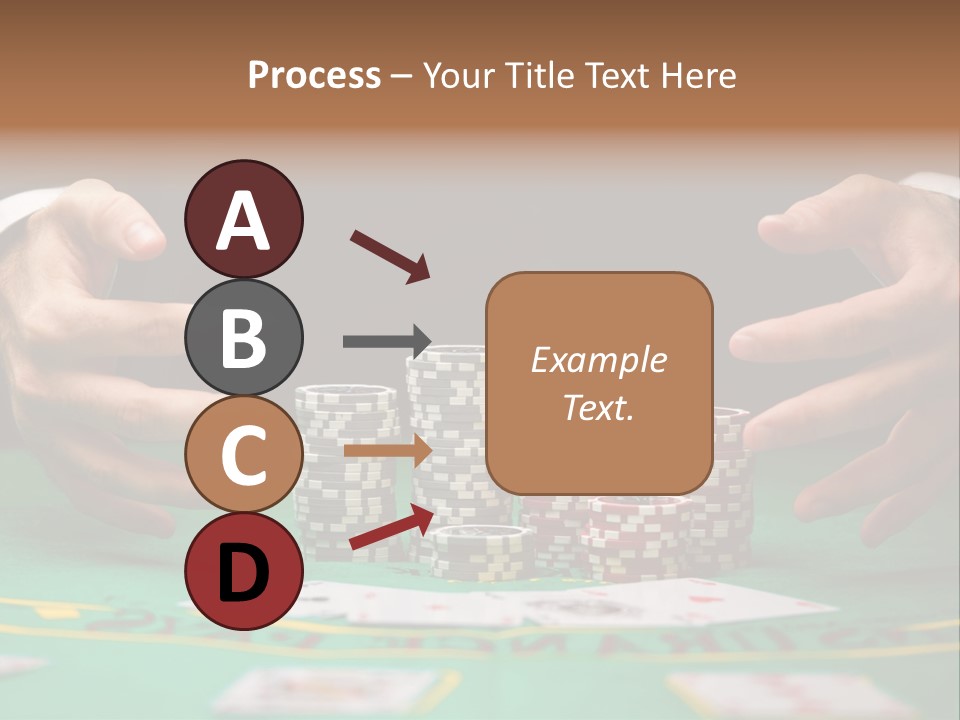 A Man In A Suit Is Playing Poker PowerPoint Template