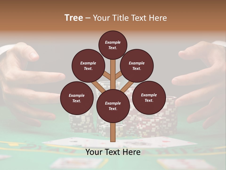 A Man In A Suit Is Playing Poker PowerPoint Template