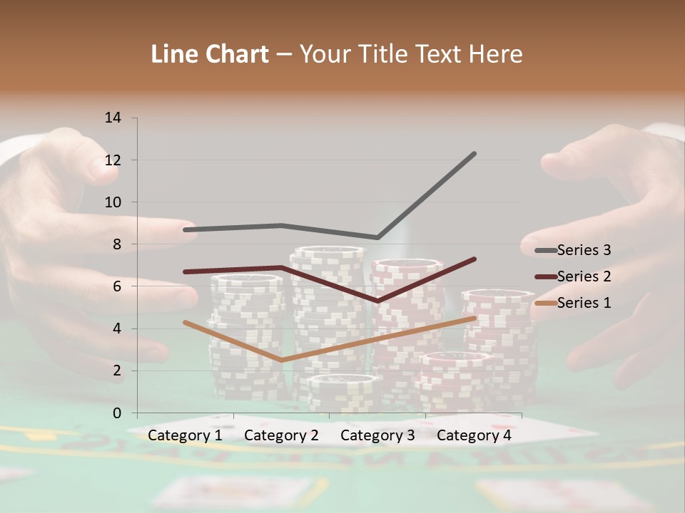 A Man In A Suit Is Playing Poker PowerPoint Template