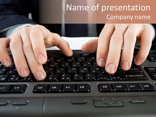 Company Color Hand PowerPoint Template