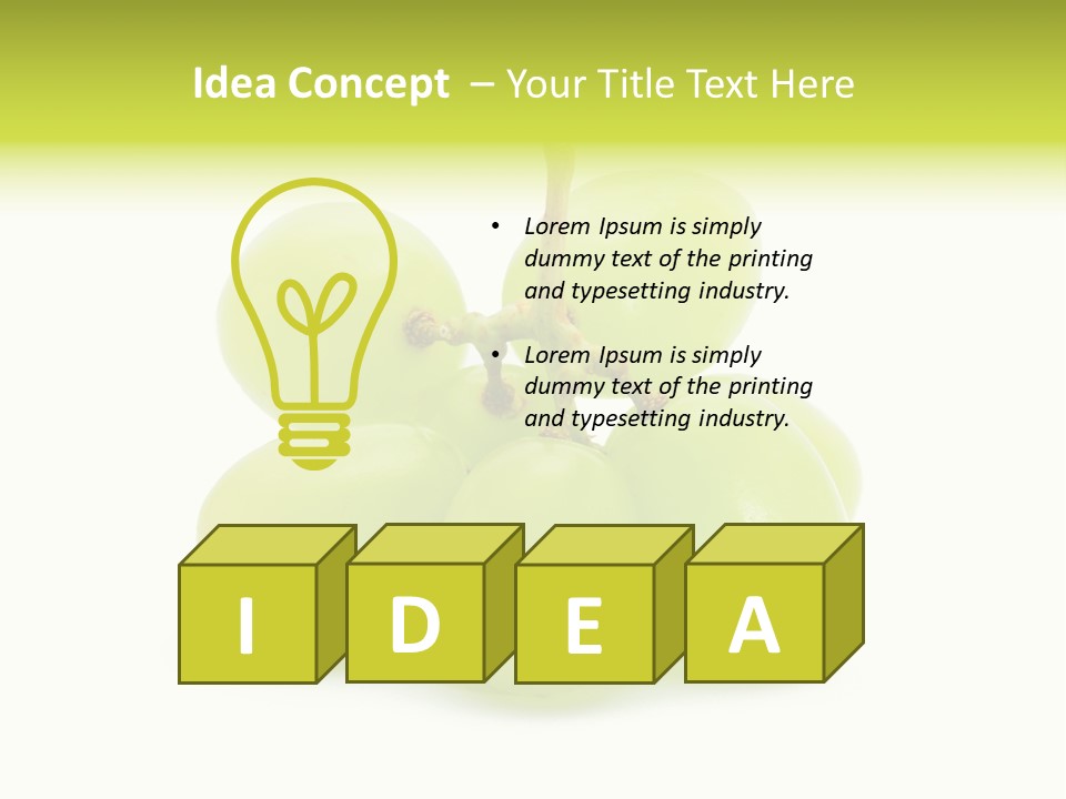 Branch Grape Ingredient PowerPoint Template