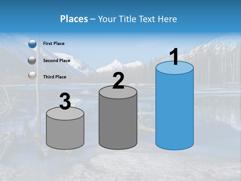 Mountain Landscape Dried Rock PowerPoint Template