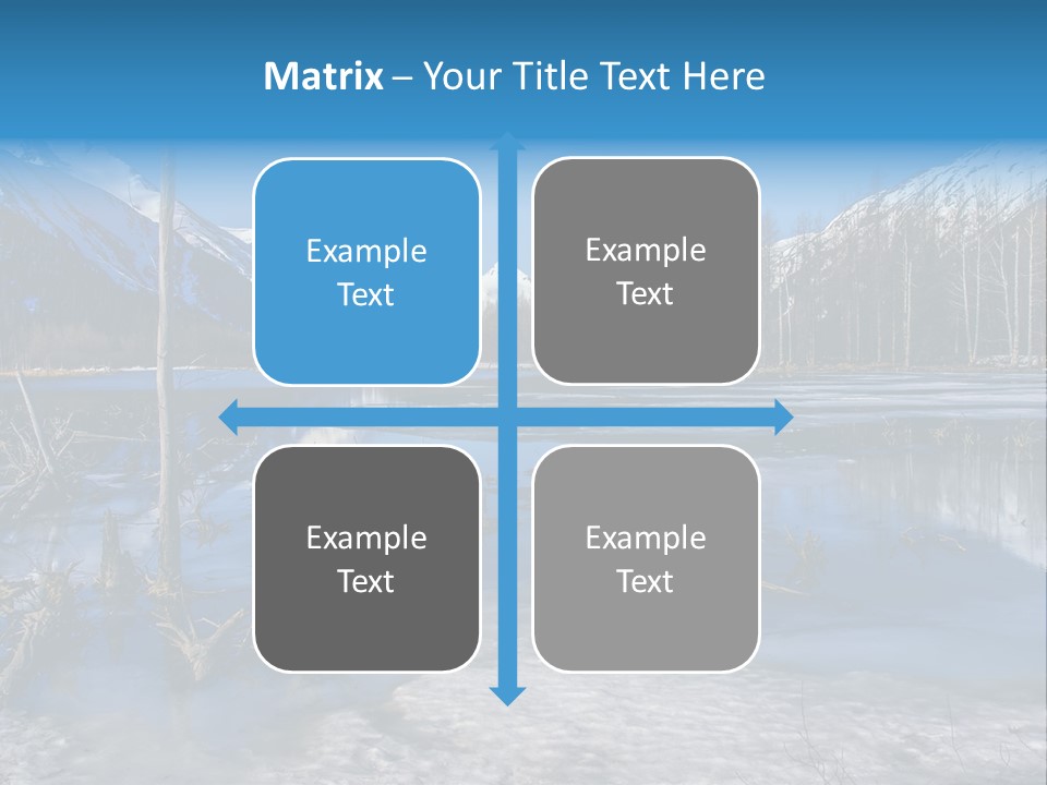 Mountain Landscape Dried Rock PowerPoint Template