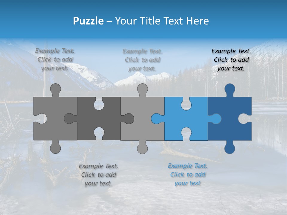 Mountain Landscape Dried Rock PowerPoint Template