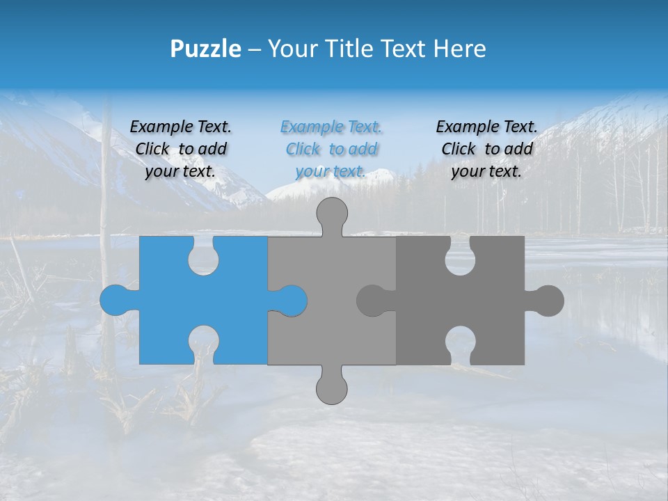 Mountain Landscape Dried Rock PowerPoint Template