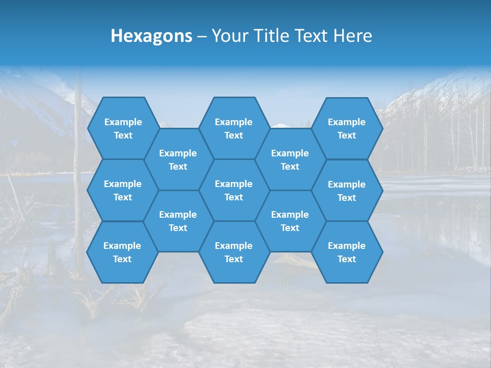 Mountain Landscape Dried Rock PowerPoint Template