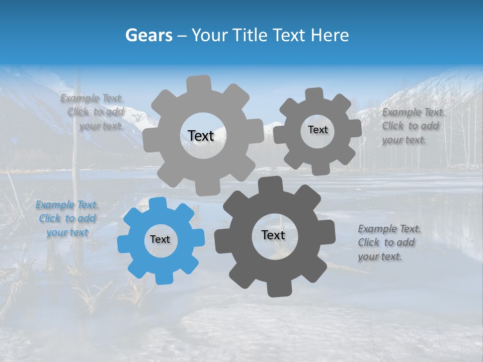 Mountain Landscape Dried Rock PowerPoint Template