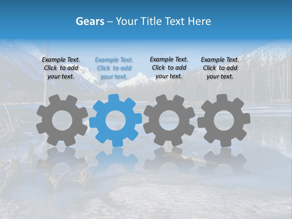 Mountain Landscape Dried Rock PowerPoint Template