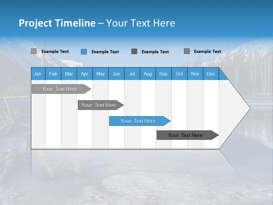 Mountain Landscape Dried Rock PowerPoint Template
