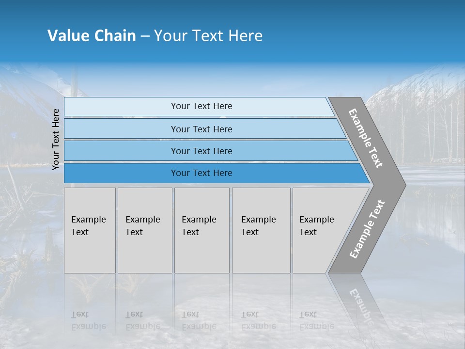 Mountain Landscape Dried Rock PowerPoint Template