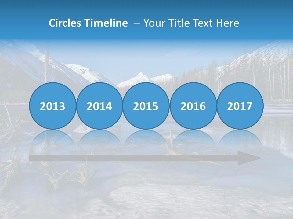 Mountain Landscape Dried Rock PowerPoint Template