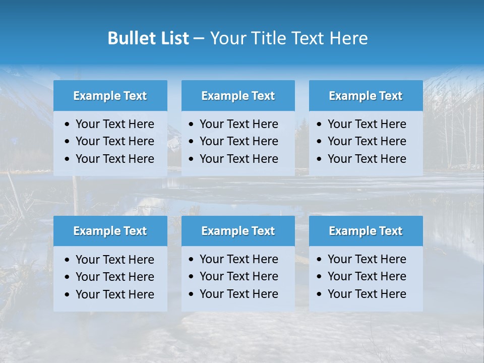 Mountain Landscape Dried Rock PowerPoint Template