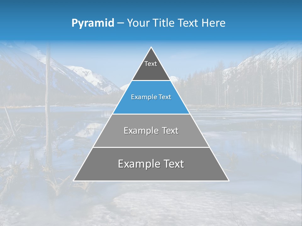 Mountain Landscape Dried Rock PowerPoint Template