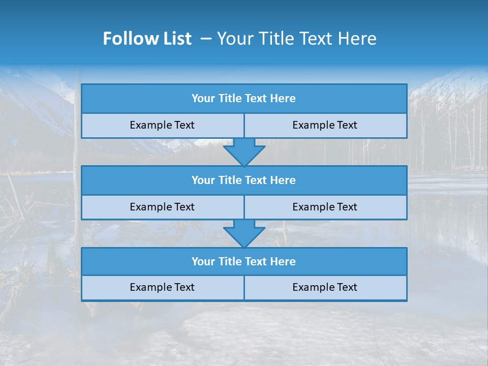Mountain Landscape Dried Rock PowerPoint Template