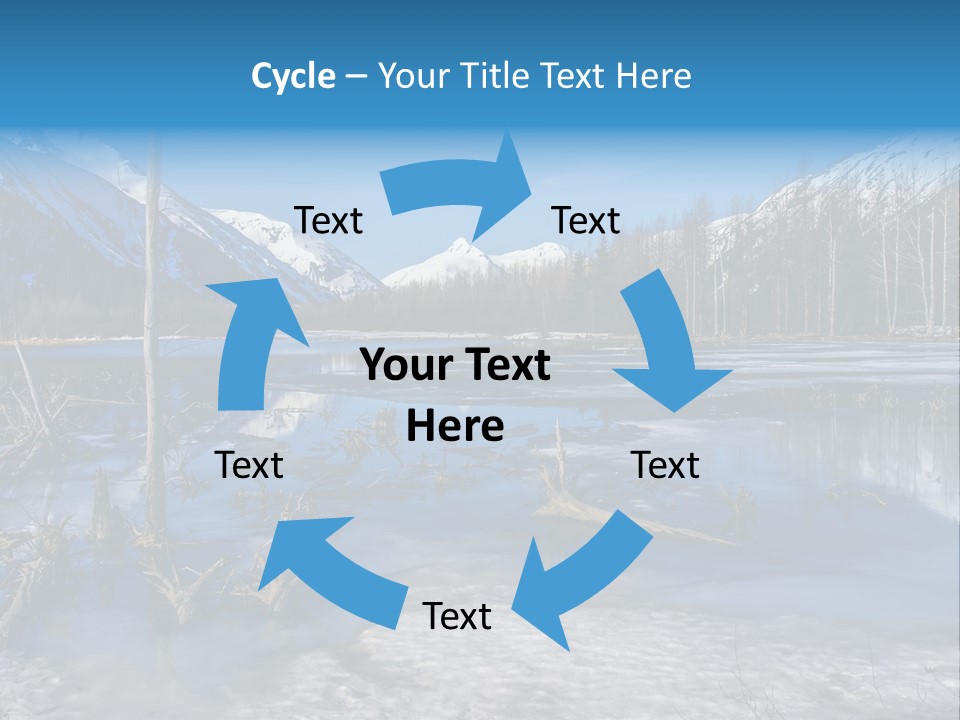 Mountain Landscape Dried Rock PowerPoint Template