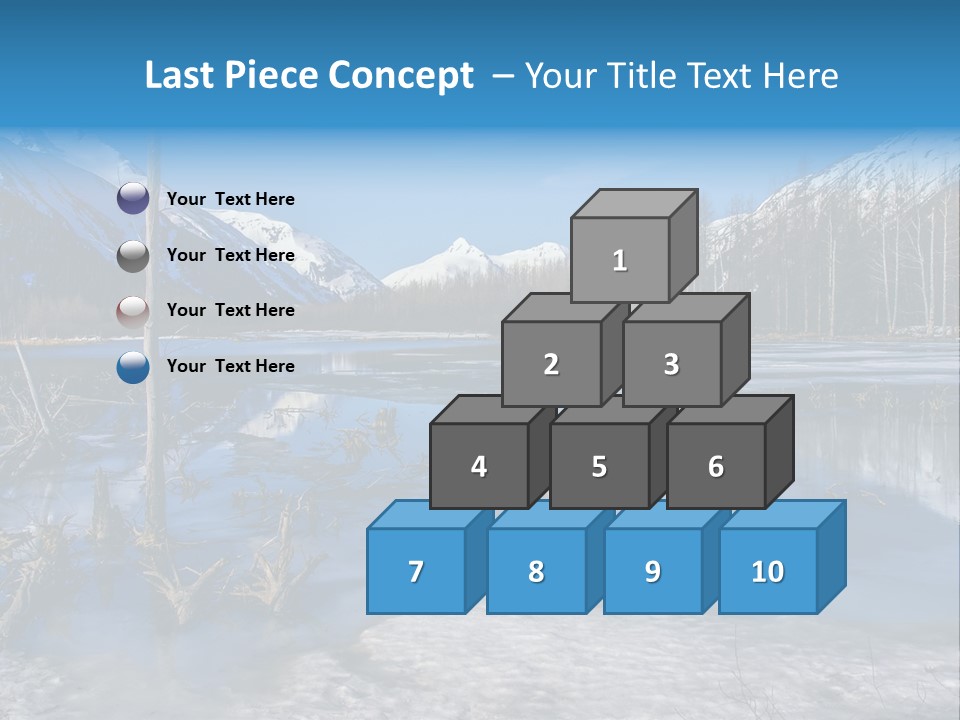 Mountain Landscape Dried Rock PowerPoint Template