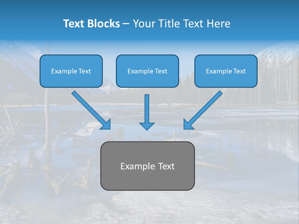 Mountain Landscape Dried Rock PowerPoint Template