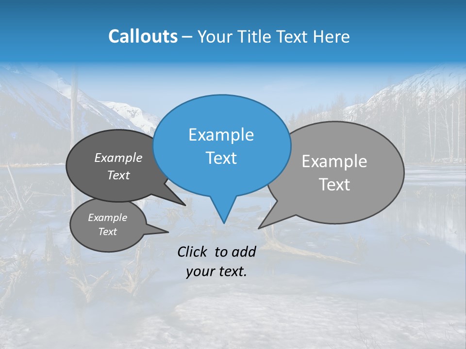 Mountain Landscape Dried Rock PowerPoint Template