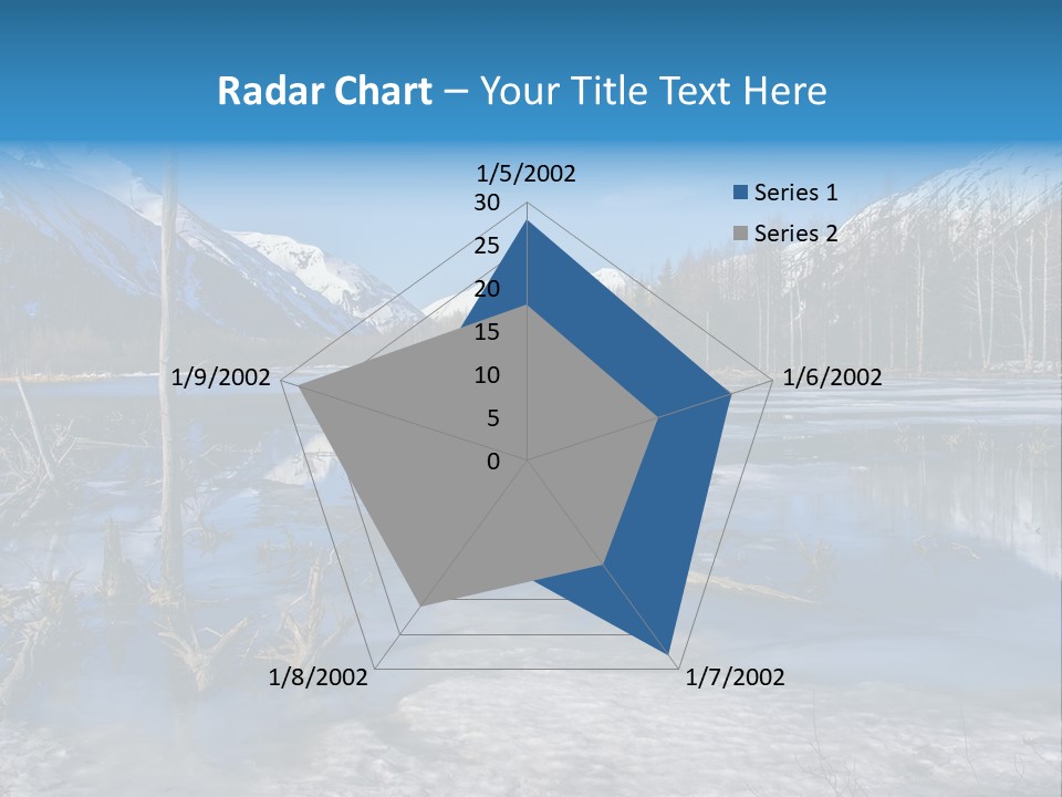 Mountain Landscape Dried Rock PowerPoint Template