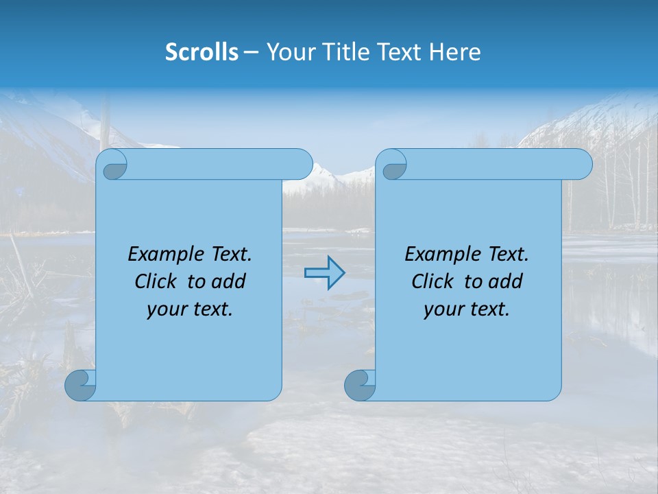 Mountain Landscape Dried Rock PowerPoint Template