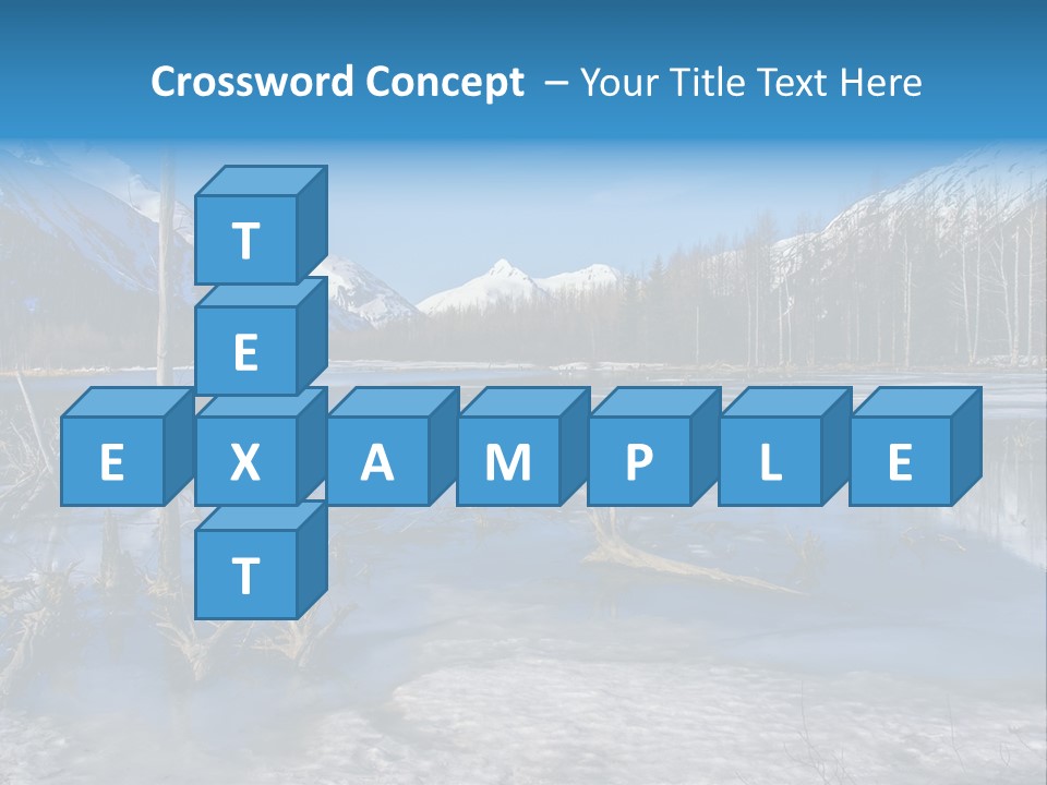 Mountain Landscape Dried Rock PowerPoint Template