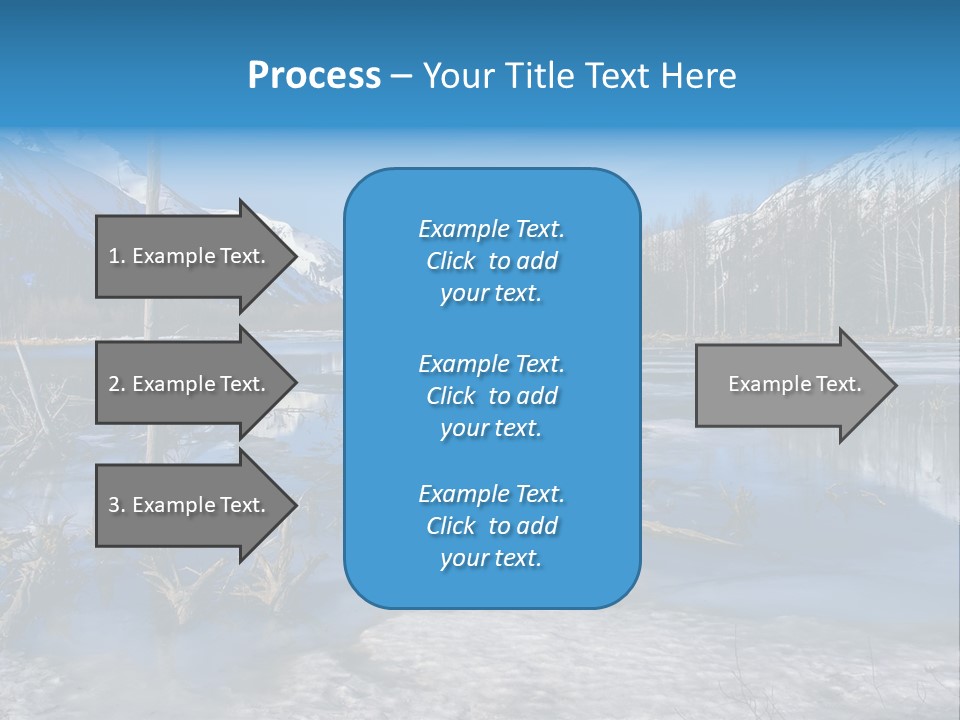 Mountain Landscape Dried Rock PowerPoint Template