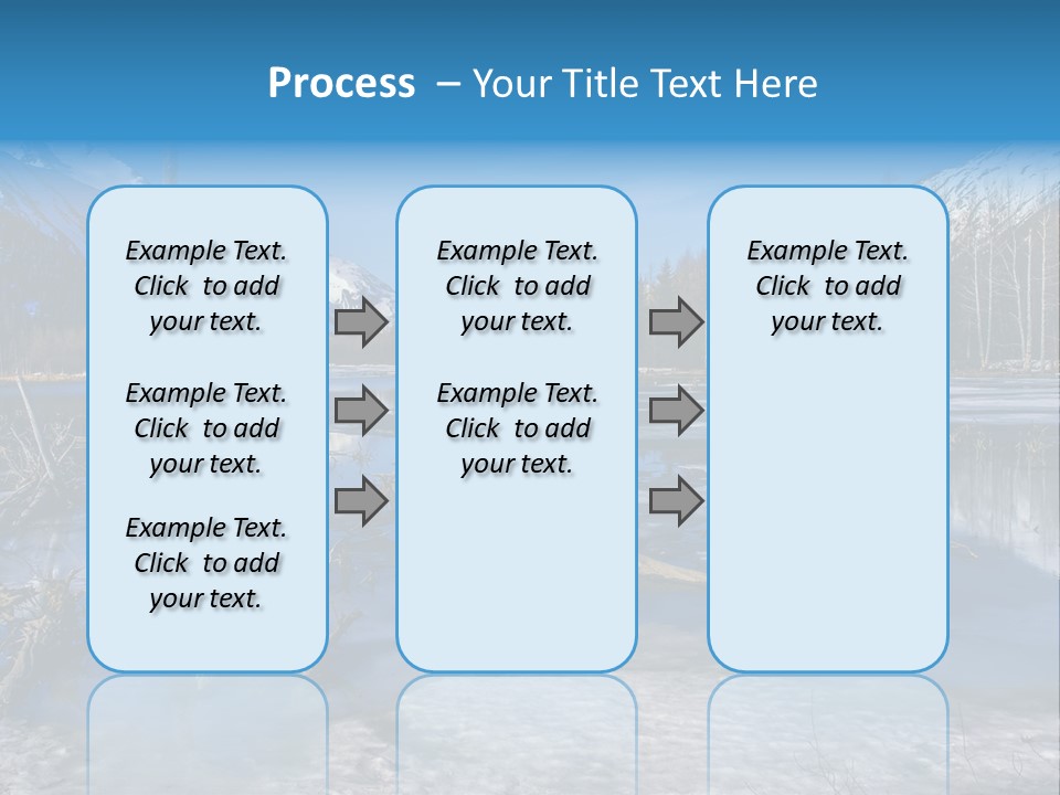 Mountain Landscape Dried Rock PowerPoint Template