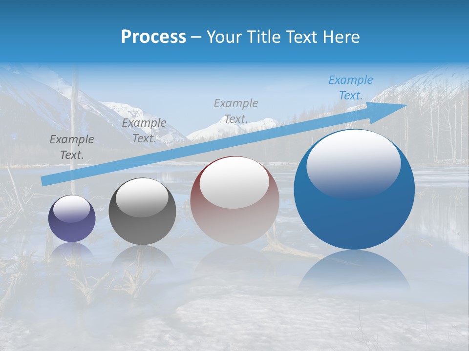 Mountain Landscape Dried Rock PowerPoint Template