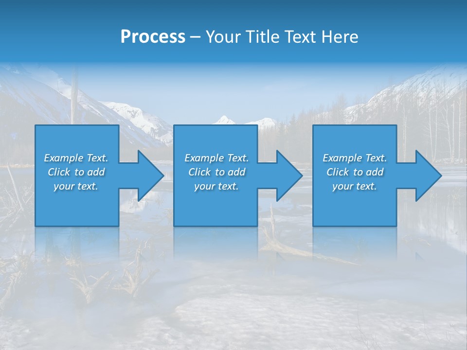 Mountain Landscape Dried Rock PowerPoint Template