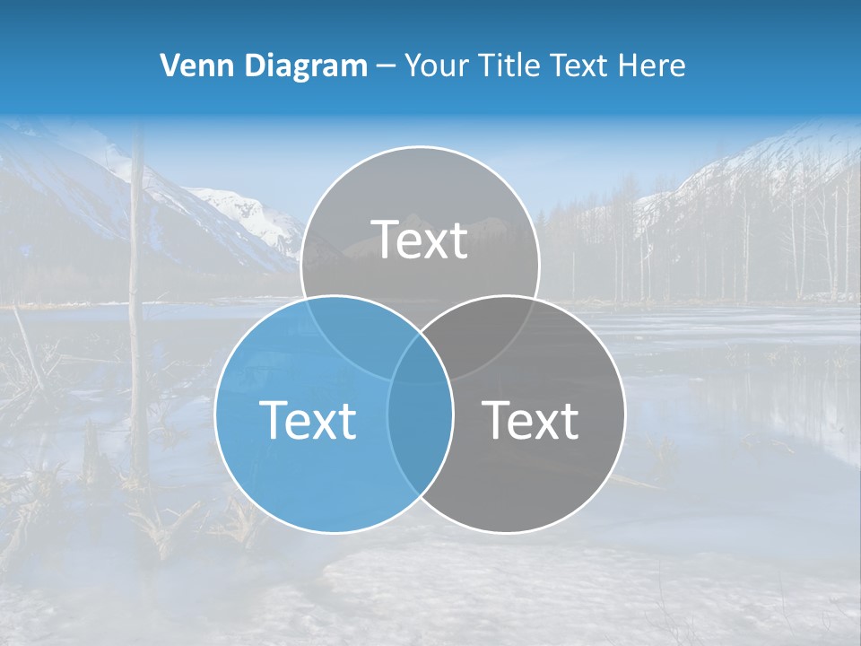 Mountain Landscape Dried Rock PowerPoint Template