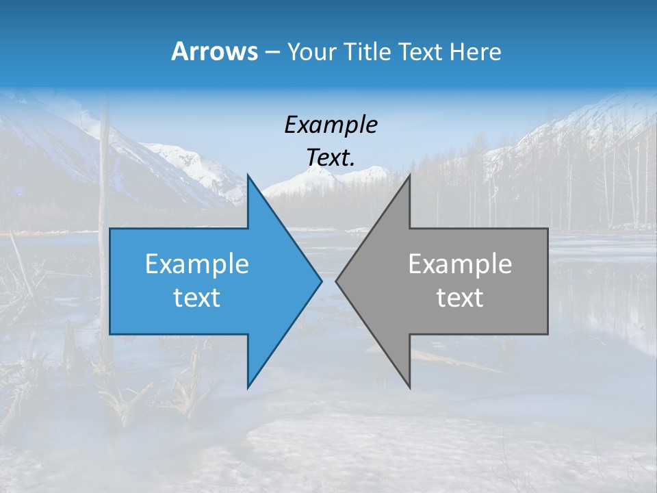 Mountain Landscape Dried Rock PowerPoint Template
