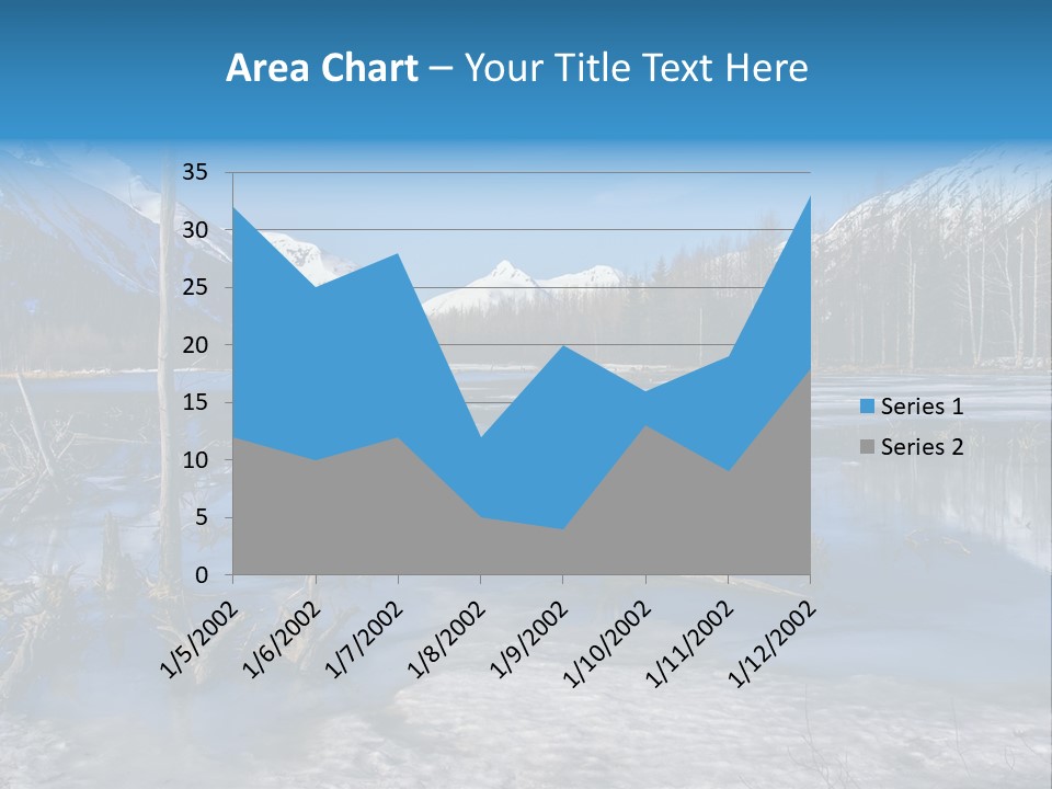 Mountain Landscape Dried Rock PowerPoint Template