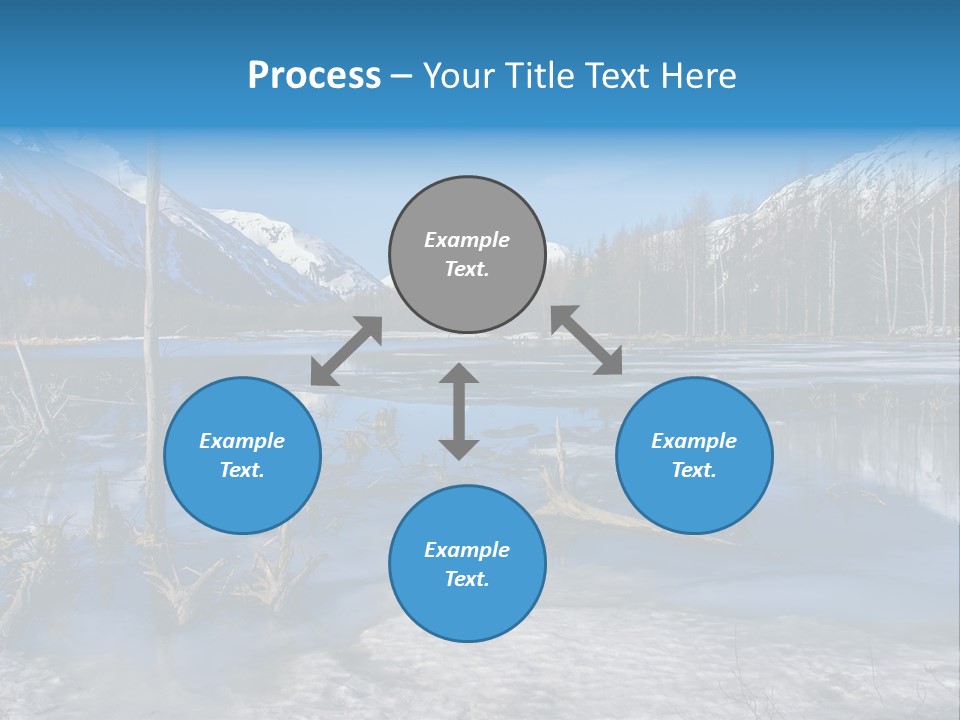Mountain Landscape Dried Rock PowerPoint Template