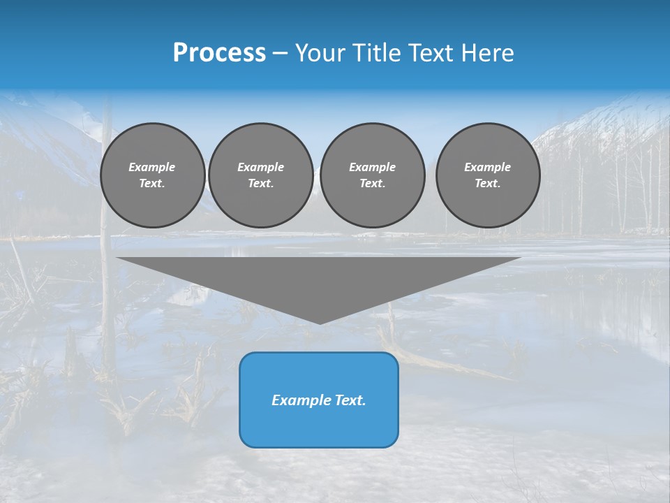 Mountain Landscape Dried Rock PowerPoint Template