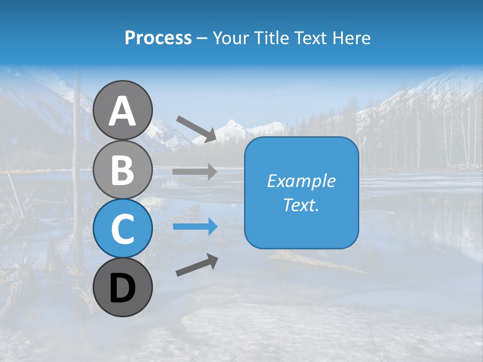 Mountain Landscape Dried Rock PowerPoint Template