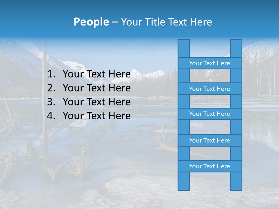 Mountain Landscape Dried Rock PowerPoint Template