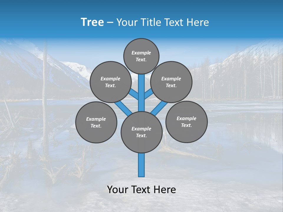 Mountain Landscape Dried Rock PowerPoint Template