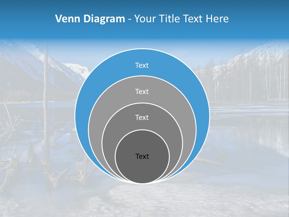 Mountain Landscape Dried Rock PowerPoint Template